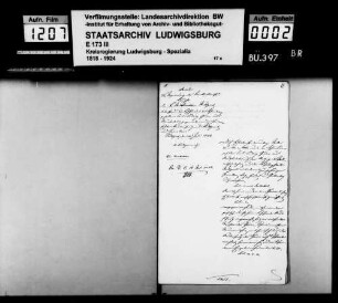 Ausweisung des aus Neuchatel (Schweiz) stammenden Schneidergesellen Carl Ludwig Guirr aus dem Stadtdirektionsbezirk Stuttgart
