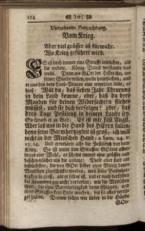 Vierzehende Betrachtung, Vom Krieg.