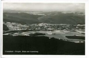 Eibenstock. Blick vom Auersberg auf Eibenstock