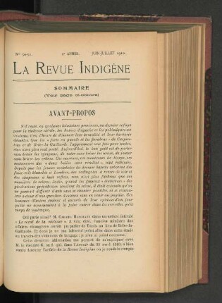 Nr. 50-51, 5e Année. Juin-Juillet 1910.