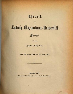 Chronik. 1876/77