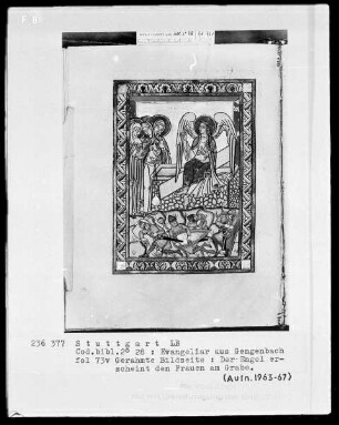 Evangeliar — Die drei Marien am Grab, Folio 73verso