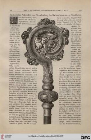 Bischofsstab Albrecht's von Brandenburg im Nationalmuseum zu Stockholm