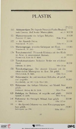 Plastik (Nr. 120-136)