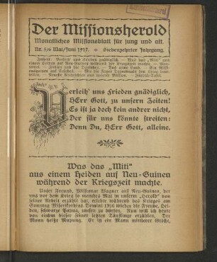 Nr. 5/6, Mai/Juni 1917