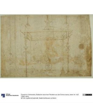 Baldachin zwischen Pilastern aus der Domus Aurea