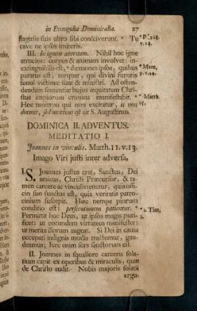 27-34, Dominica II. & III. Adventus