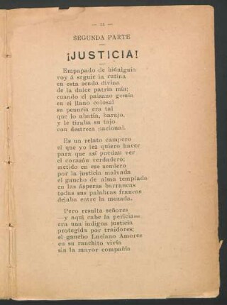 Segunda parte : ¡Justicia!