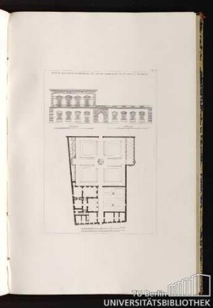 Pl. 33. Plan Et Elevation Geometrale Du Palais Pandolfini Via St. Gallo A Florence.