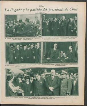 La llegada y la partida del presidente de Chile