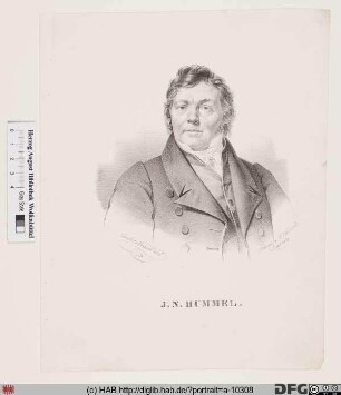 Bildnis Johann Nepomuk Hummel