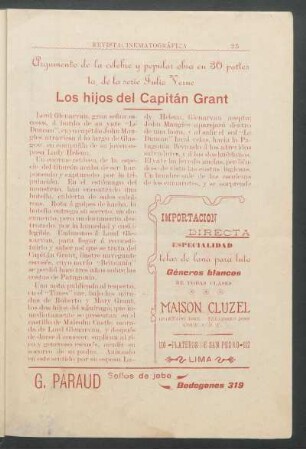 Los hijos del Capitán Grant : Argumento de la célebre y popular obra en trenta partes. 1a. de la serie Julio Verne