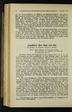 Augustinus über Buße und Ehe
