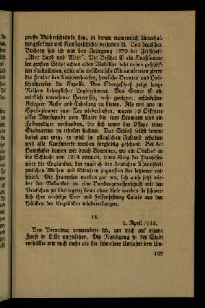 105-125, 15. (3. April 1915) - 18. (6. April 1915)