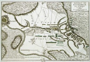 WHK 24 Deutscher Siebenjähriger Krieg 1756-1763: Plan der Schlacht von Hastenbeck in der Nähe von Hannover, 26. Juli 1757
