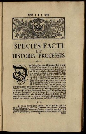 Species Facti Et Historia Processus