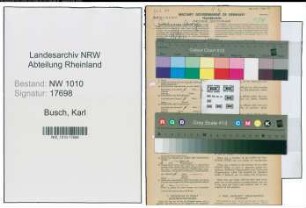 Entnazifizierung Karl Busch , geb. 12.07.1900 (Strassenbahner)