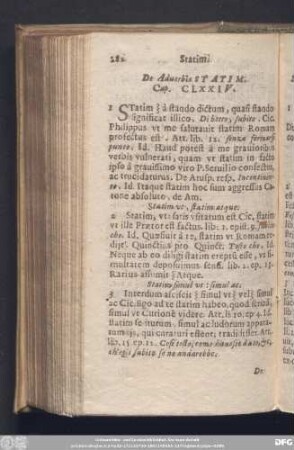 De Adverbio Statim. Cap. CLXXIV.