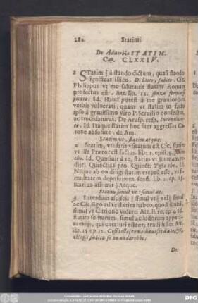 De Adverbio Statim. Cap. CLXXIV.