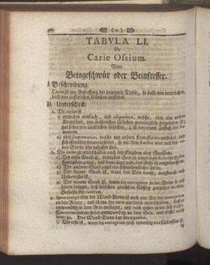 Tabula LI. De Carie Osium. - Tabula LV. Von den Wunden des Unter-Leibes.