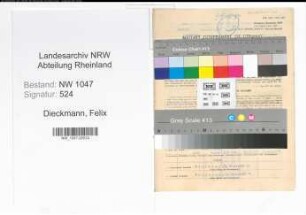 Entnazifizierung Felix Dieckmann , geb. 13.07.1900 (Polizeibeamter)