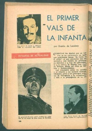 El primer vals de la infanta : Estampas de actualidad