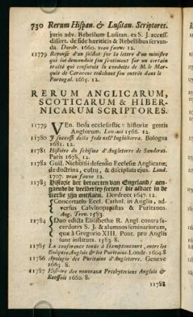 730-735, Rerum anglicarum, scoticarum & hibernicarum scriptores