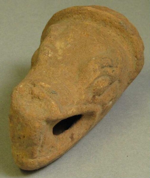 Animal head made of clay