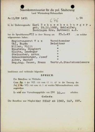 Schneckenburger, Karl
