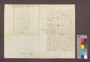Ludwig von Wessenberg für seinen Schwager von Pfirt, Maria Salome von Reichach geb. von Pfirt und Johann Christoph von Reinach für Anastasia geb. von Pfirt reversieren, die auf der Erbschaft des verstorbenen Basler Dompropsts Johann Konrad Rudolf von Pfirt ruhenden Lasten zu übernehmen.