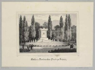 Das Bürgermeister-Müller-Denkmal gegenüber dem Hauptbahnhof in Leipzig zu Ehren des Bürgermeisters Carl Wilhelm Müller (1728-1801), 1819 geweiht