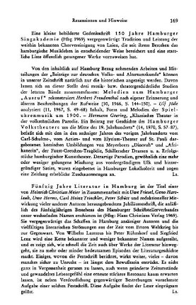 150 Jahre Hamburger Singakademie : Hamburg, 1969