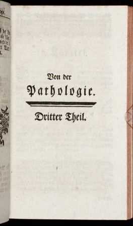 Von der Pathologie. Dritter Theil.