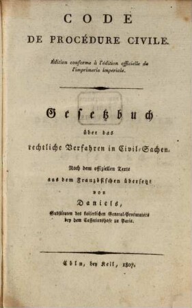 Code de Procedure civile