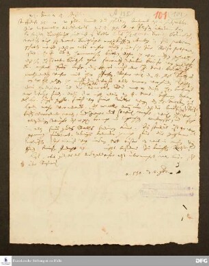 Brief von August Hermann Francke an [Andreas Ingolstädter ?].