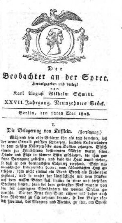 19. Stueck, 12. Mai 1828