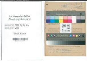 Entnazifizierung Klara Eikel , geb. 14.01.1901 (Lehrerin)