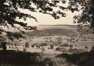 Neuwernsdorf (Neuhausen-Neuwernsdorf). Unterer Ortsteil von Süden. Blick nach Norden ins Flöhatal