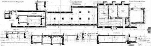 Oberlenningen: Empfangsgebäude mit Güterschuppen Grundriß Kellergeschoß,Fundament