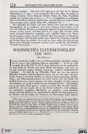 Rheinisches Elfenbeinrelief um 1400