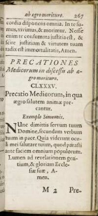 Precationes Medicorum in discessu ab ægro morituro.
