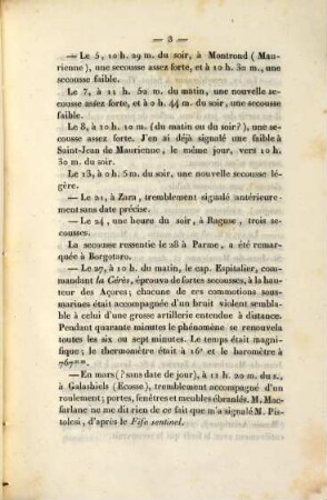 Note sur les tremblements de terre ressentis en 1847