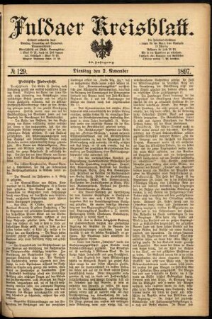 Ausgabe vom Dienstag, den 02. November 1897.