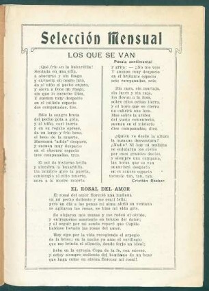 El rosal del amor : Selección mensual