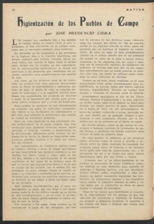 Higienización de los Pueblos de Campo
