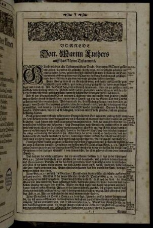 Vorrede Dott. Martin Luthers auff das Newe Testament.