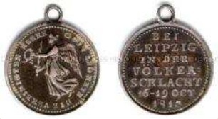 Tragbare Medaille auf die Völkerschlacht bei Leipzig