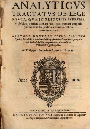 Analyticus Tractatus de lege Regia
