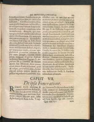 Caput VII. De ipsa Funeratione.