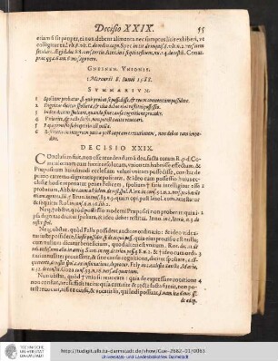 Decisio XXIX